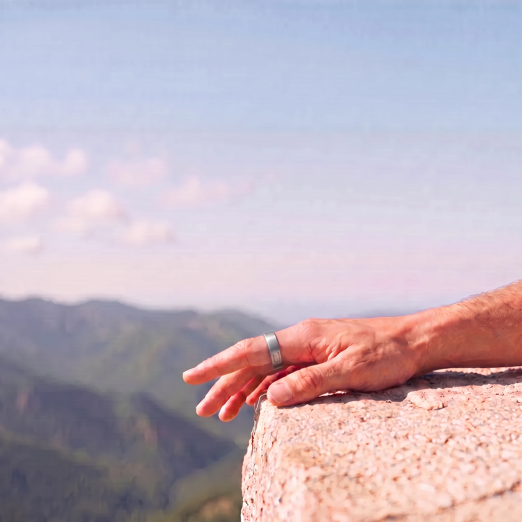 Relaxed hand lowered, the ring's LED fading, the request already handled