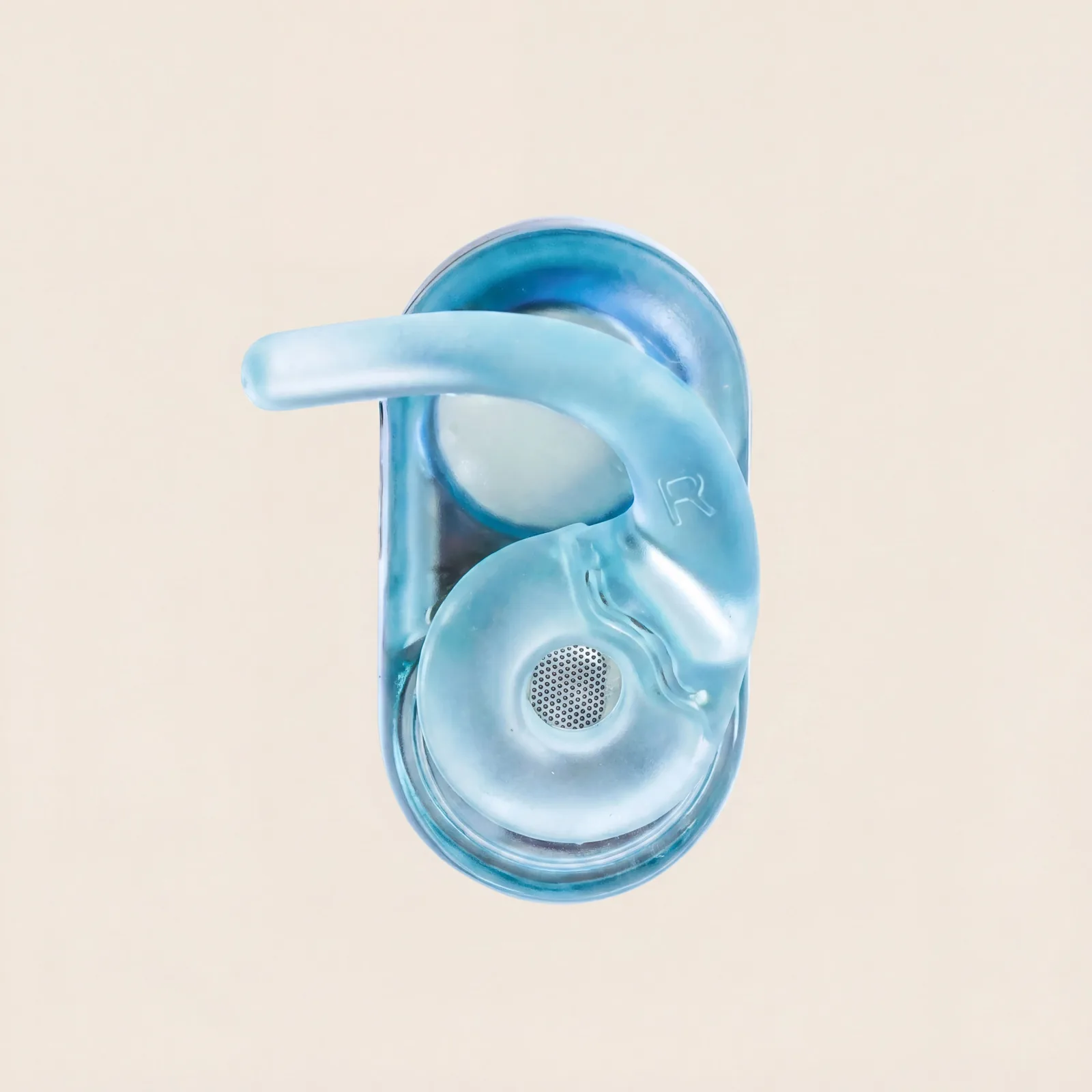 HumanPods back shell macro — driver visible through silicone